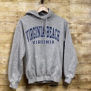 Virginia Beach pullover gray hoodie size small